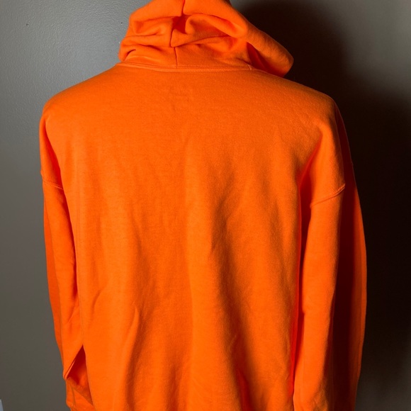 Orange Fruit of the Loom hoodie - Picture 3 of 4